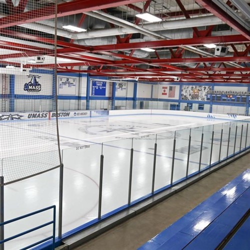 Paret de vidre de la pista d'hoquei