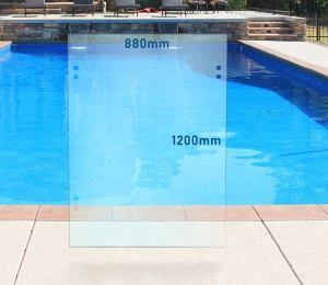 Tanca de piscina de vidre sense marc